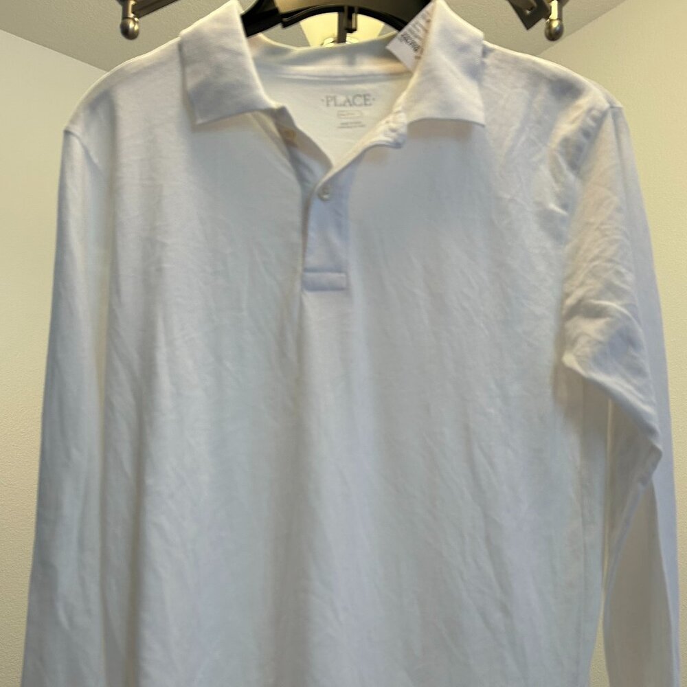 White Boys Long Sleeve Shirt - School Uniform Style -- **Brand New, With Tags**
